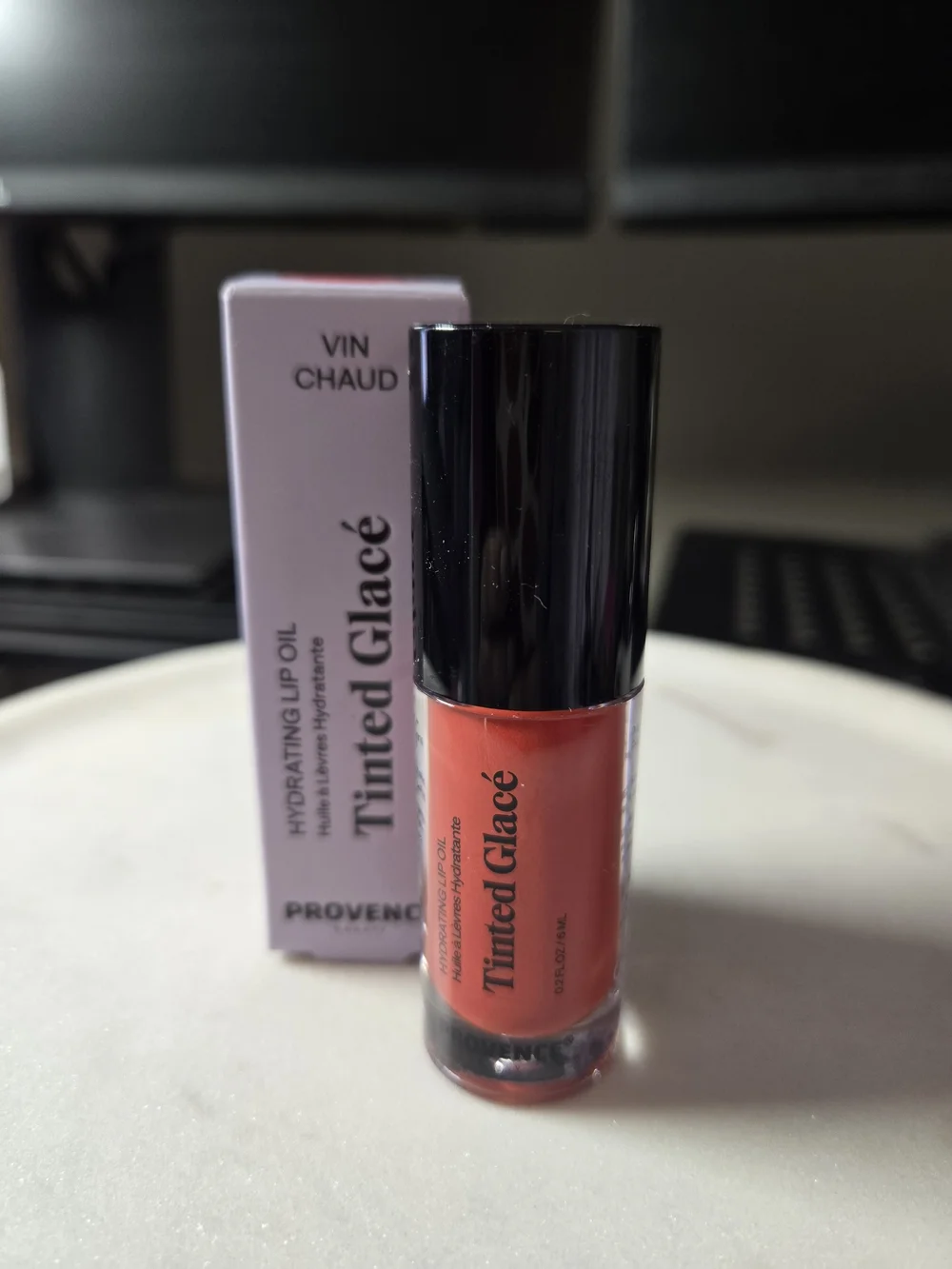 NIB Provence Beauty Tinted Glacé Hydrating Lip Oil - Vin Chaud